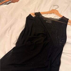 Thirty Years Sheer Black Sleeveless Dress